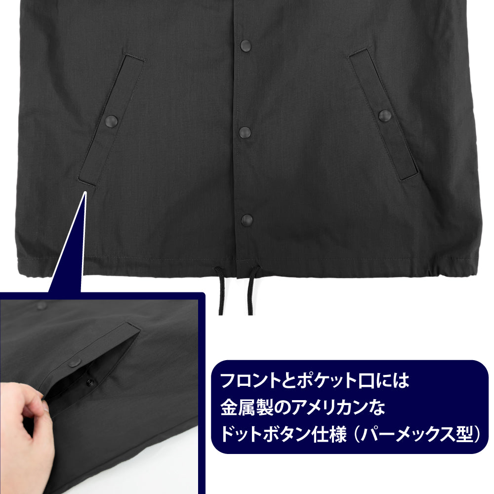 【予約商品】4034-2367 ゆるキャン△ エンジョイキャンピング T/Cコーチジャケット/BLACK-L