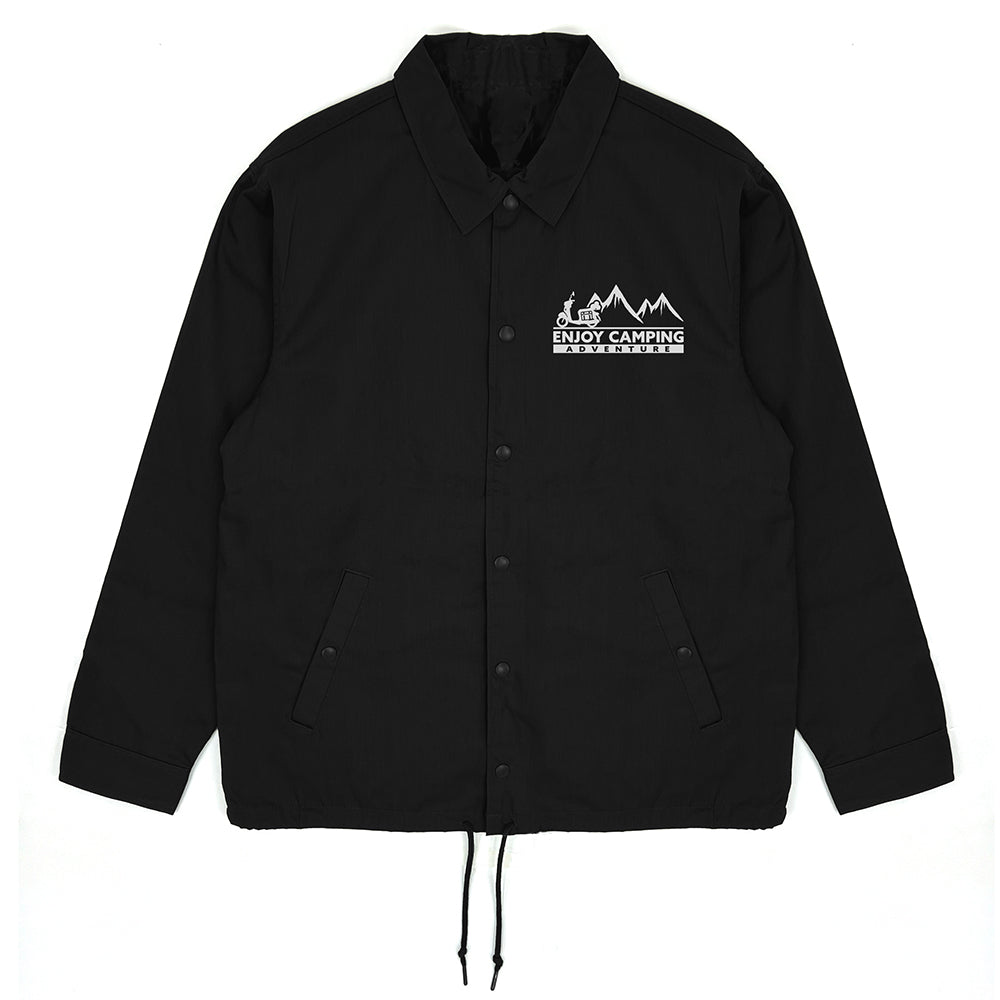 【予約商品】4034-2367 ゆるキャン△ エンジョイキャンピング T/Cコーチジャケット/BLACK-L