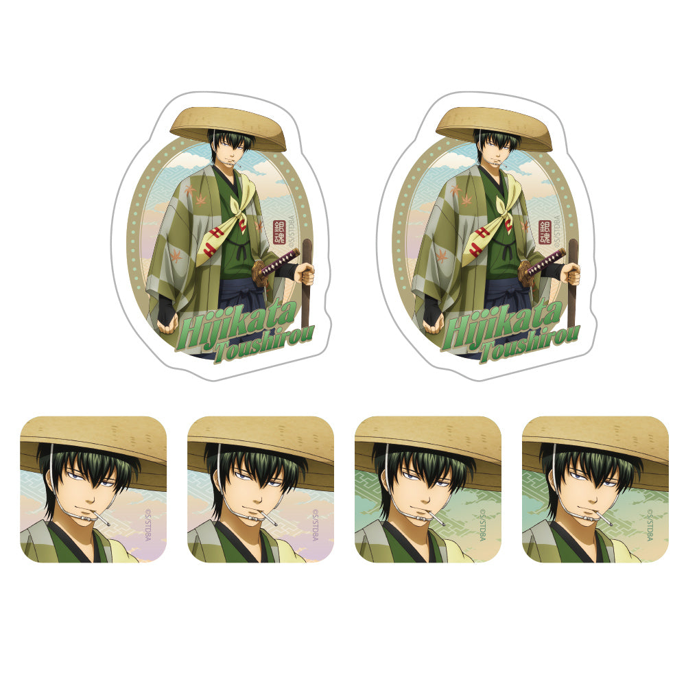 【予約商品】6564-2767 描き下ろし 土方十四郎ミニステッカーセット 旅装Ver.
