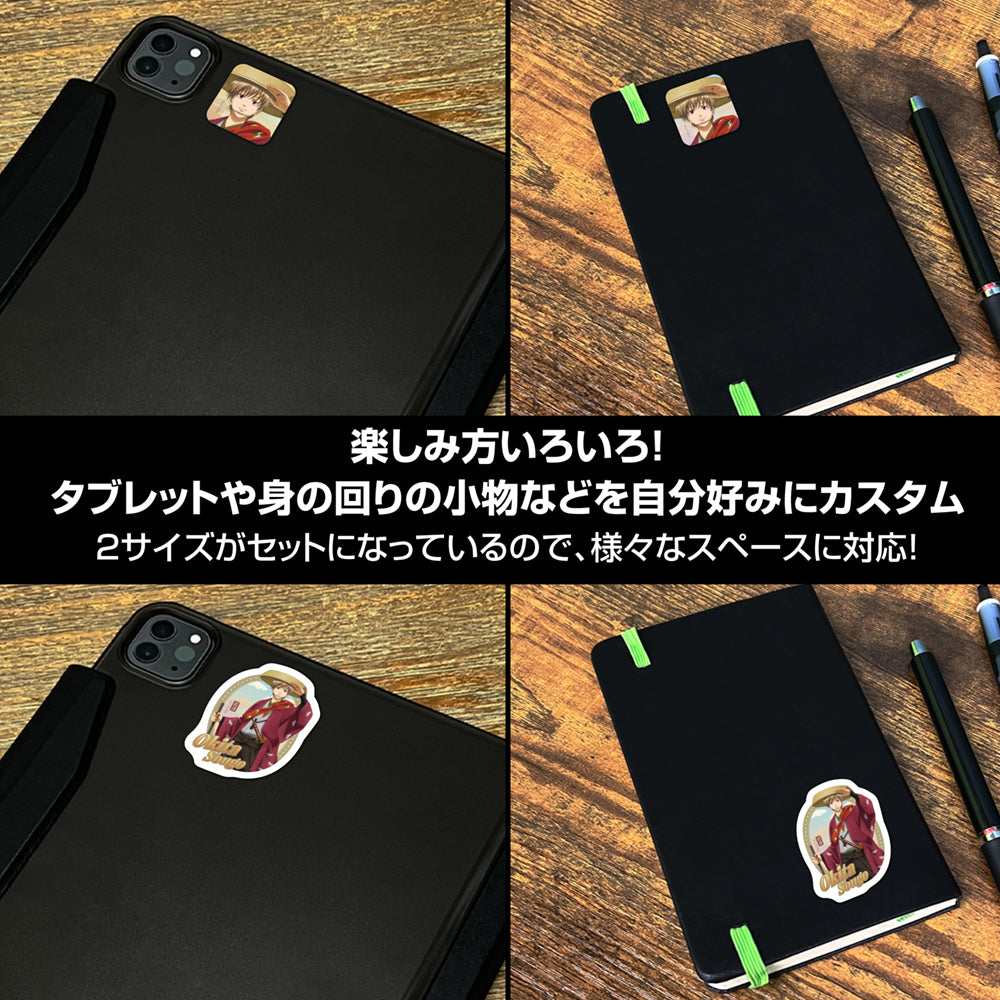 【予約商品】6564-2768 描き下ろし 沖田総悟ミニステッカーセット 旅装Ver.