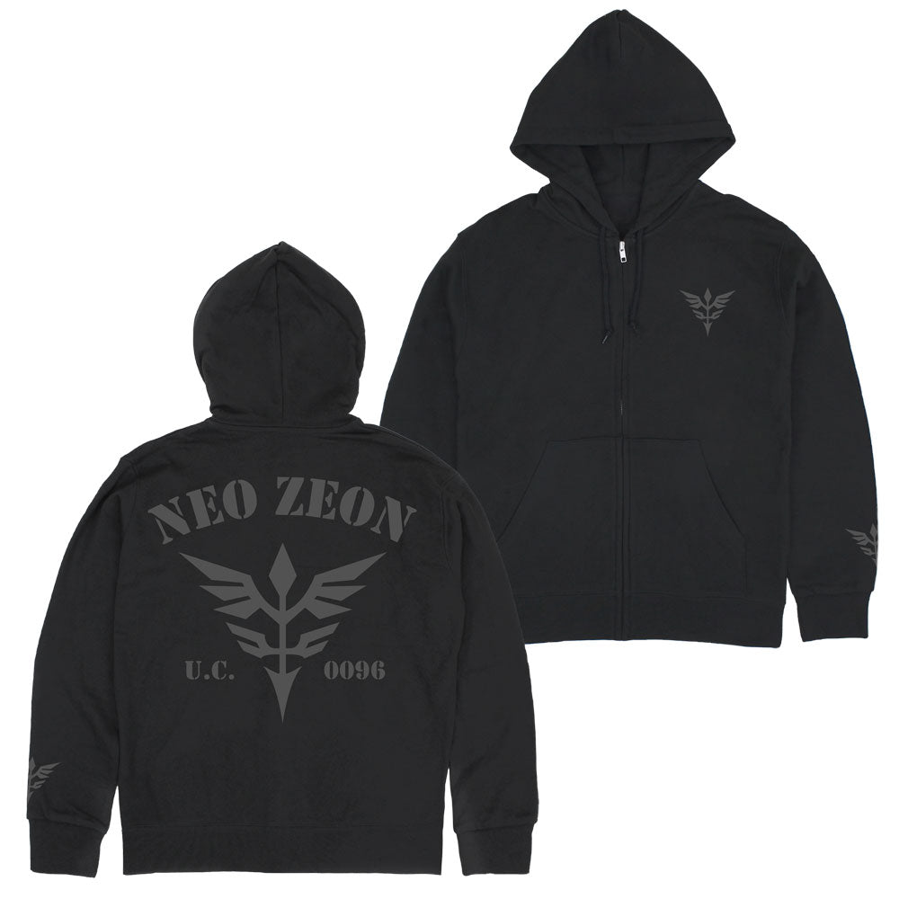 【予約商品】0205-0109 ネオ・ジオンU.C.0096 ジップパーカー/BLACK-M