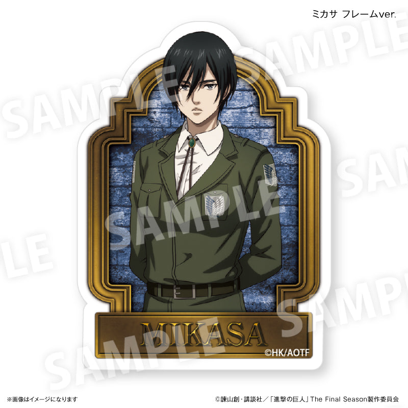 【予約商品】進撃の巨人 キラキラステッカー ミカサ フレームver.