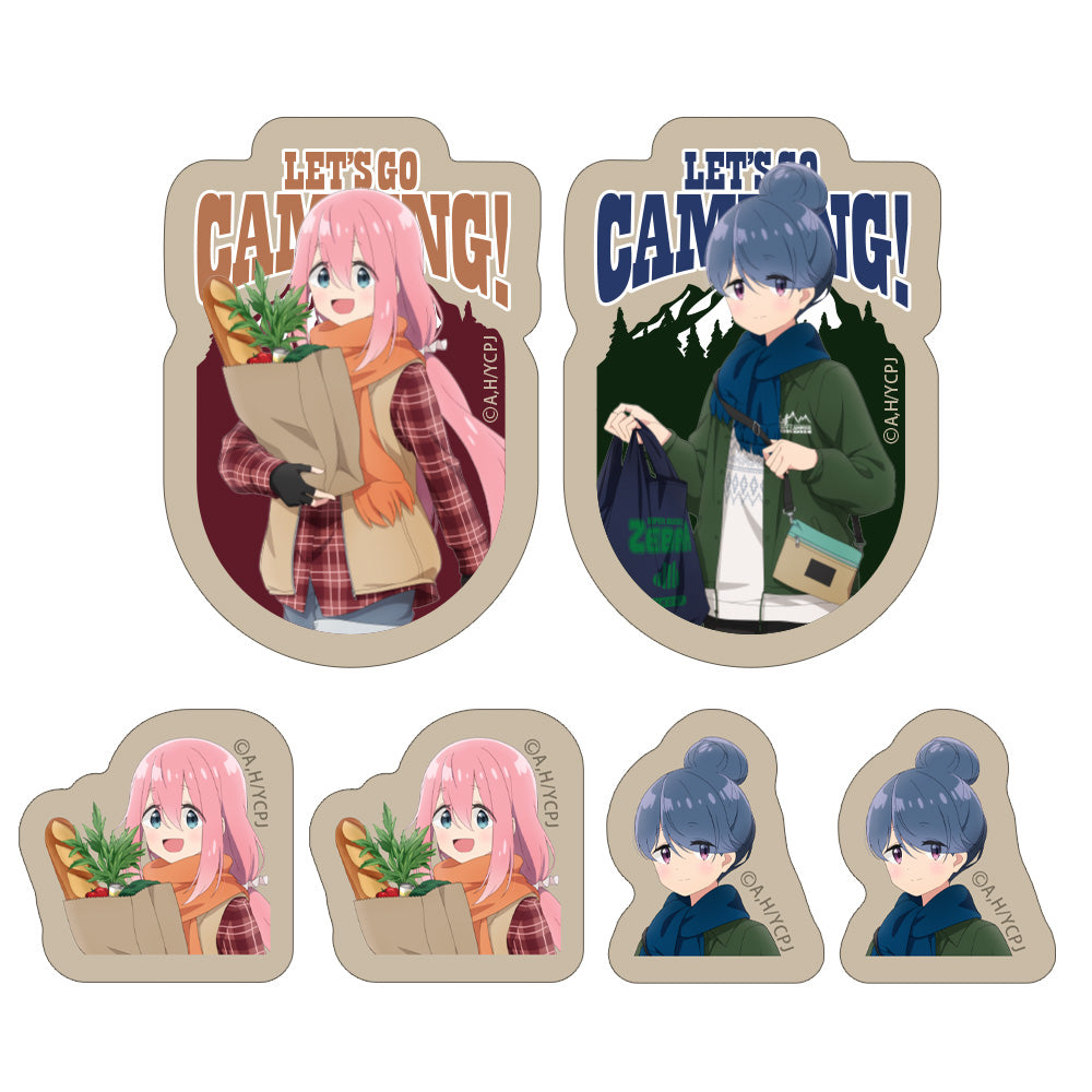 【予約商品】4034-2588 描き下ろし リン＆なでしこ ミニステッカーセット ゼブラでお買い物Ver.