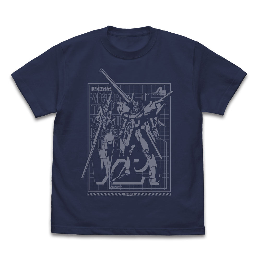 【予約商品】0205-0099 Ｖ２アサルトバスターガンダム Tシャツ/INDIGO-L