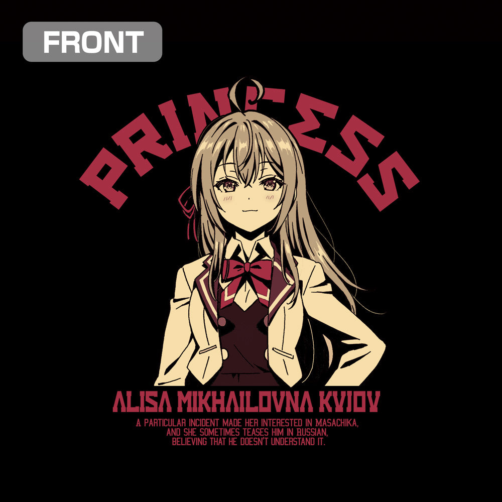 【予約商品】5215-0554 「孤高のお姫様」アーリャ Tシャツ/BLACK-M
