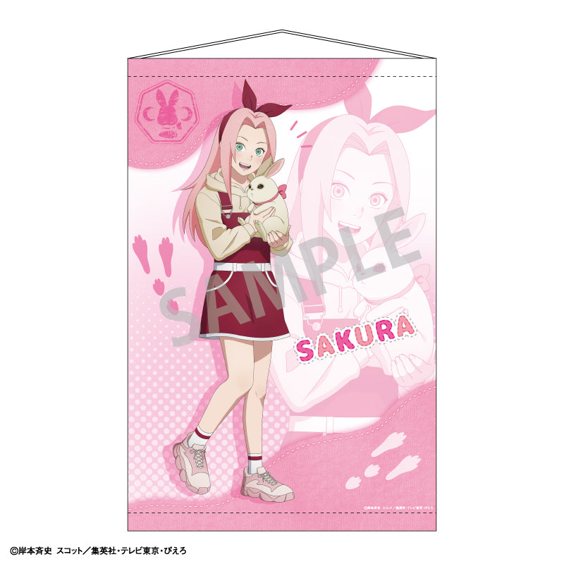 【予約商品】NARUTO-ナルト- 疾風伝　B2タペストリー＿春野サクラ／少年期×アニマル
