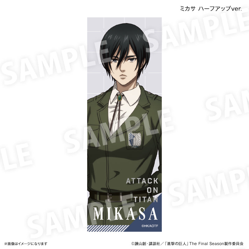 【予約商品】進撃の巨人 ロング缶バッジ ミカサ ハーフアップver.