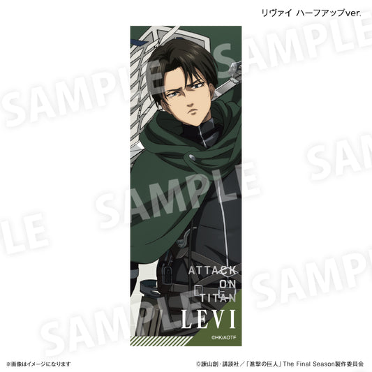 【予約商品】進撃の巨人 ロング缶バッジ リヴァイ ハーフアップver.