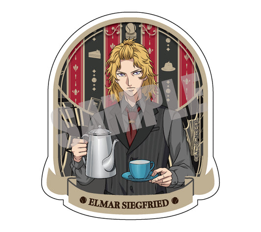 【予約商品】新テニスの王子様　ダイカットステッカー　エルマー・ジークフリート　Cafe ver.