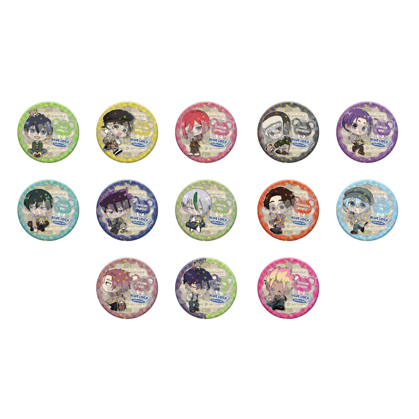 【予約商品】ブルーロック　トレーディングホログラム缶バッジ（全13種）　STUFFED TOY ver.【単品JAN】